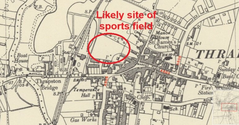 Kettering - Thrapston Cricket Club : Map credit National Library of Scotland